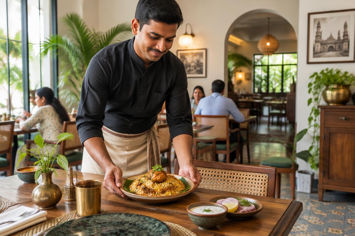 Illustrative restaurants setting for Hyderabad business marketing